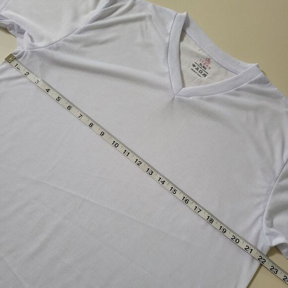 Lebra Men's White V-Neck Short Sleeve Shirt - Picture 6 of 10